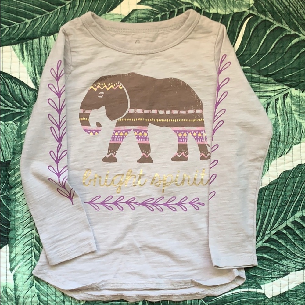 Nordstrom Metallic Elephant Long Sleeve